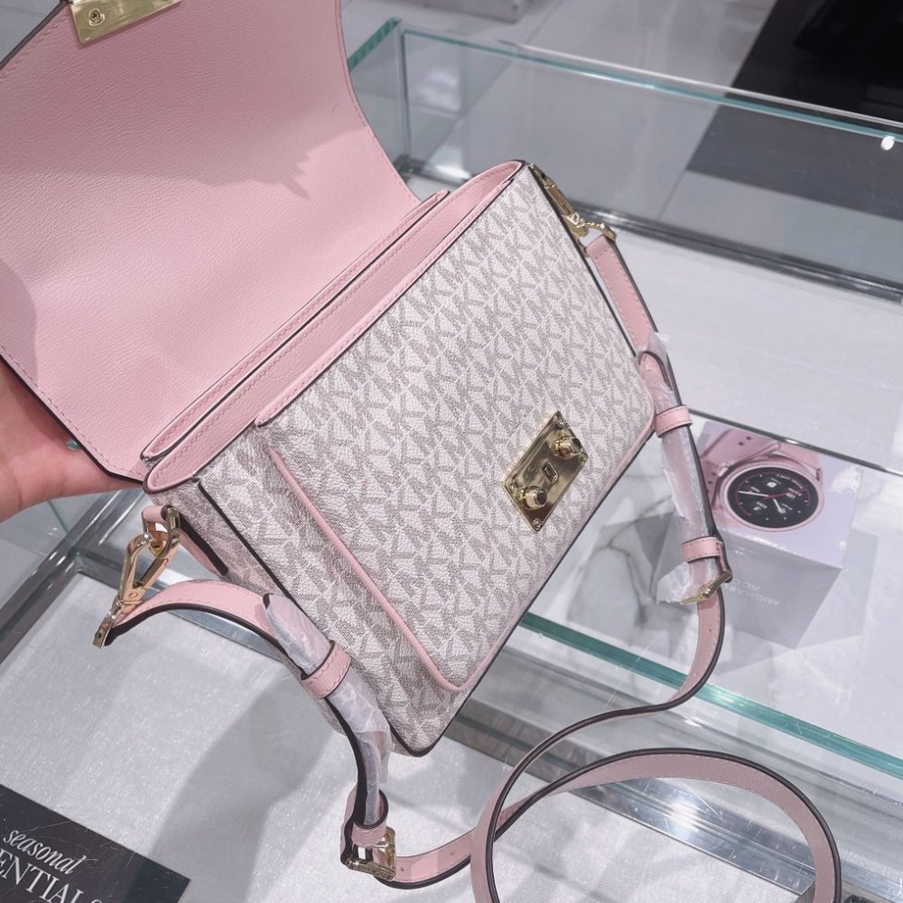 MK Rose Top Handle Medium Messenger Crossbody - Picture 5 of 8